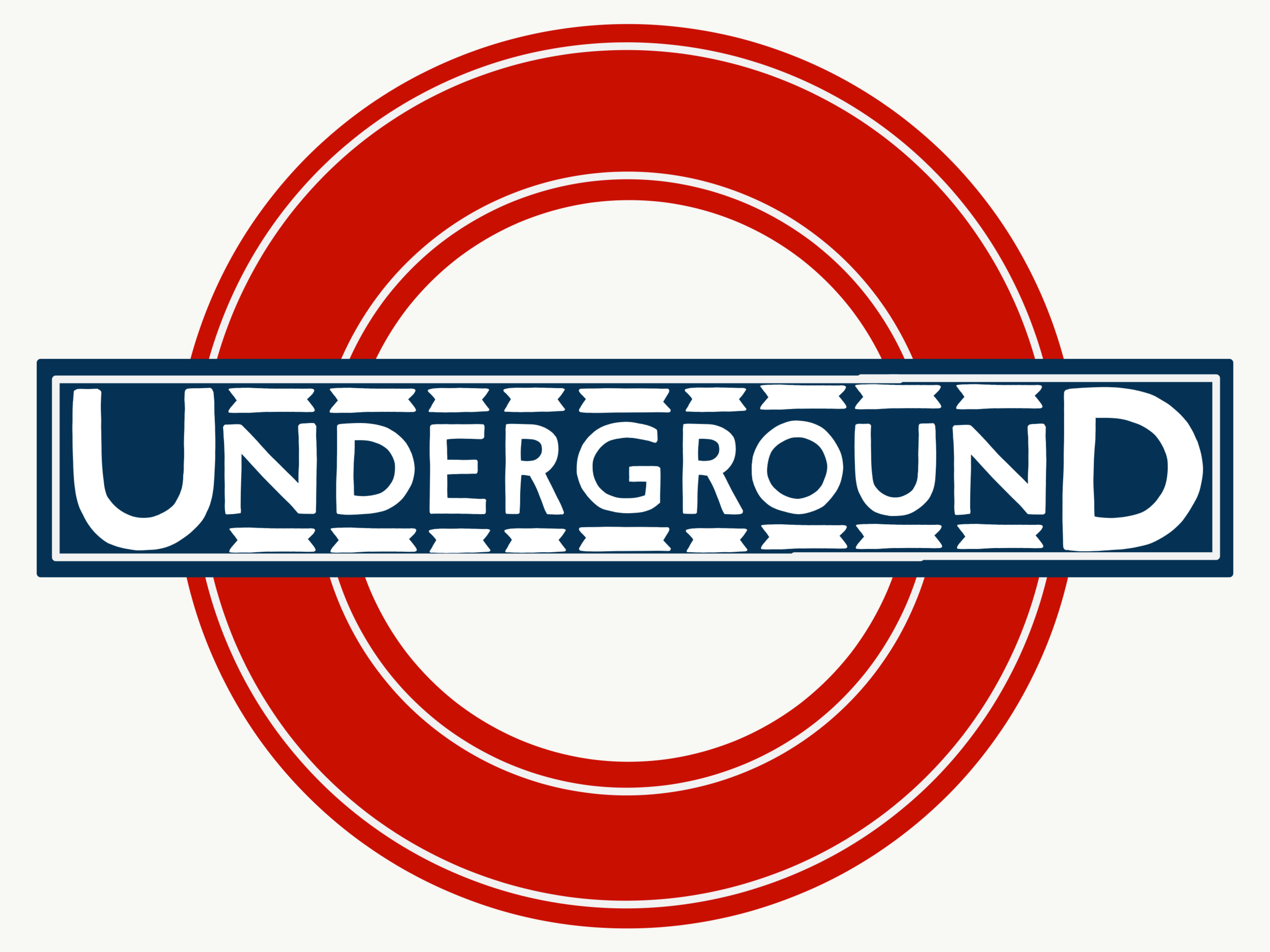 Drawing of the original London Underground logo