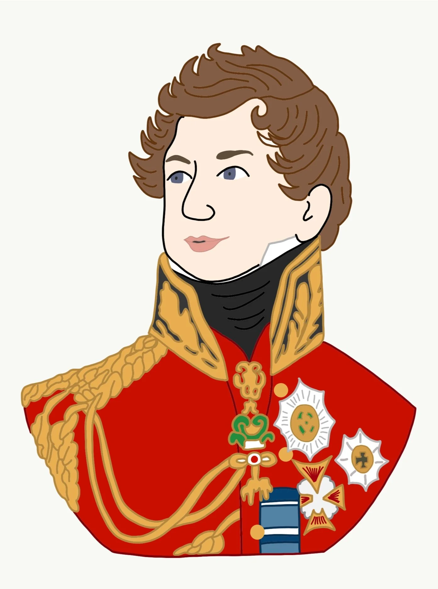 Drawing of King George IV of England