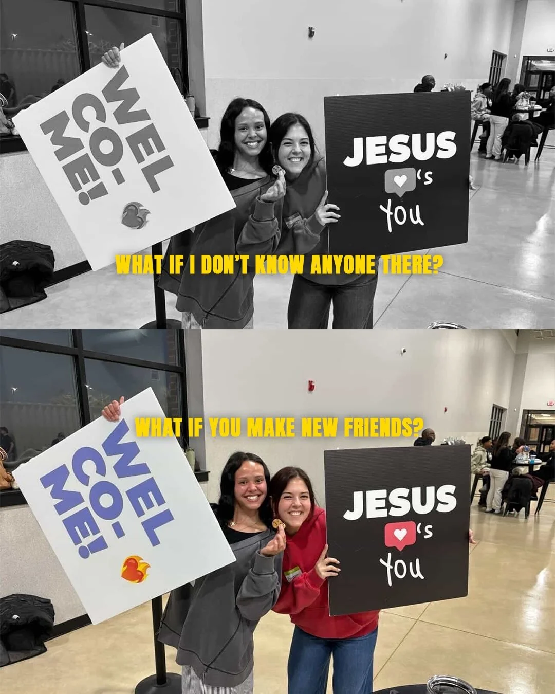 𝐈𝐭&rsquo;𝐬 𝐧𝐨𝐭 𝐜𝐡𝐮𝐫𝐜𝐡 ⛪️ 𝐭𝐡𝐚𝐭 𝐬𝐜𝐚𝐫𝐞𝐬 𝐩𝐞𝐨𝐩𝐥𝐞&hellip;

𝘐𝘵&rsquo;𝘴 𝘵𝘩𝘦 &ldquo;𝘞𝘏𝘈𝘛 𝘐𝘍𝘚&rdquo;???

What if I don&rsquo;t belong?
What if I don&rsquo;t know how to worship?
What if my past follows me in?
What if so