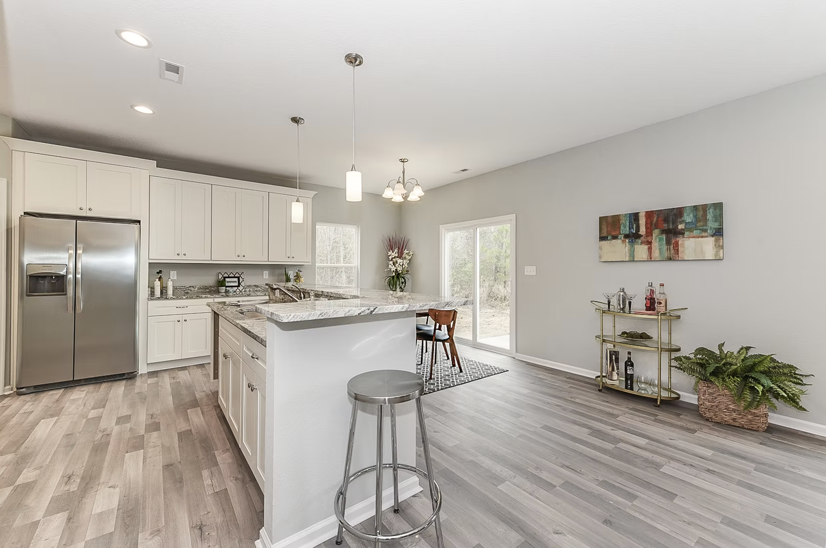 View of kitchen from living space
