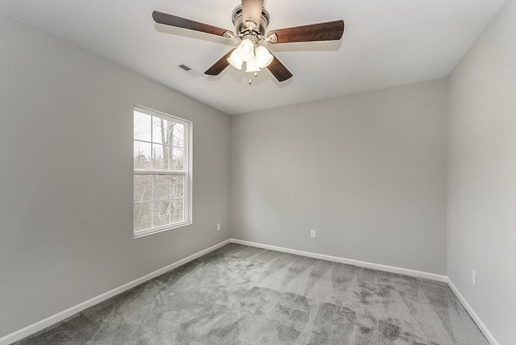 Carpeted bedroom view