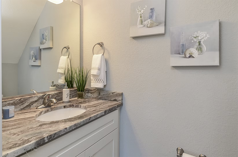 Bathroom view looking at single 