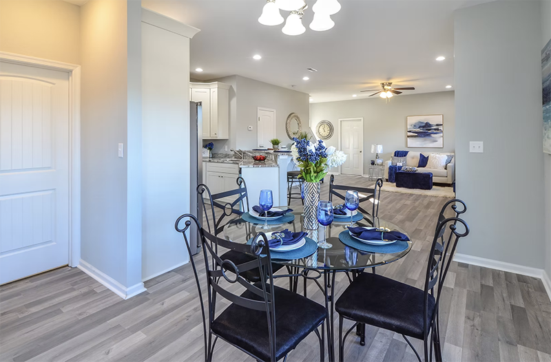 View of dining space