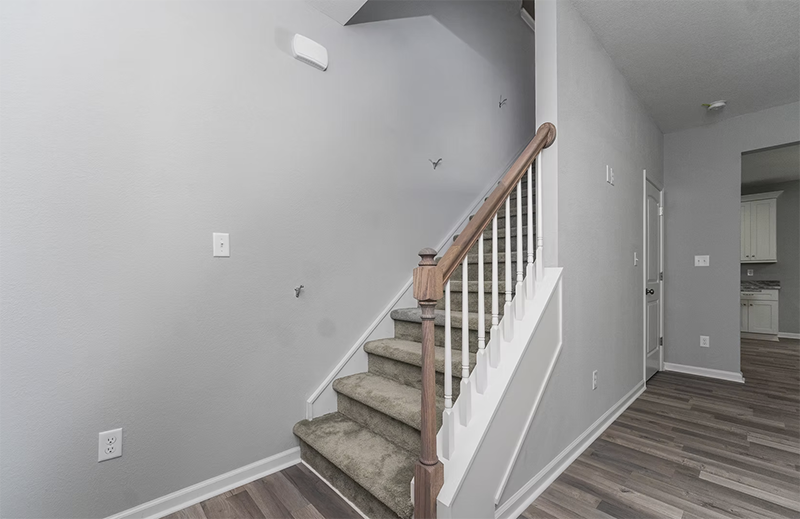 View of stairs going to second level