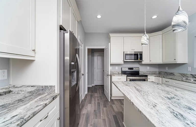 Looking into kitchen