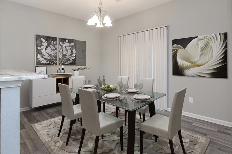 View of dining space