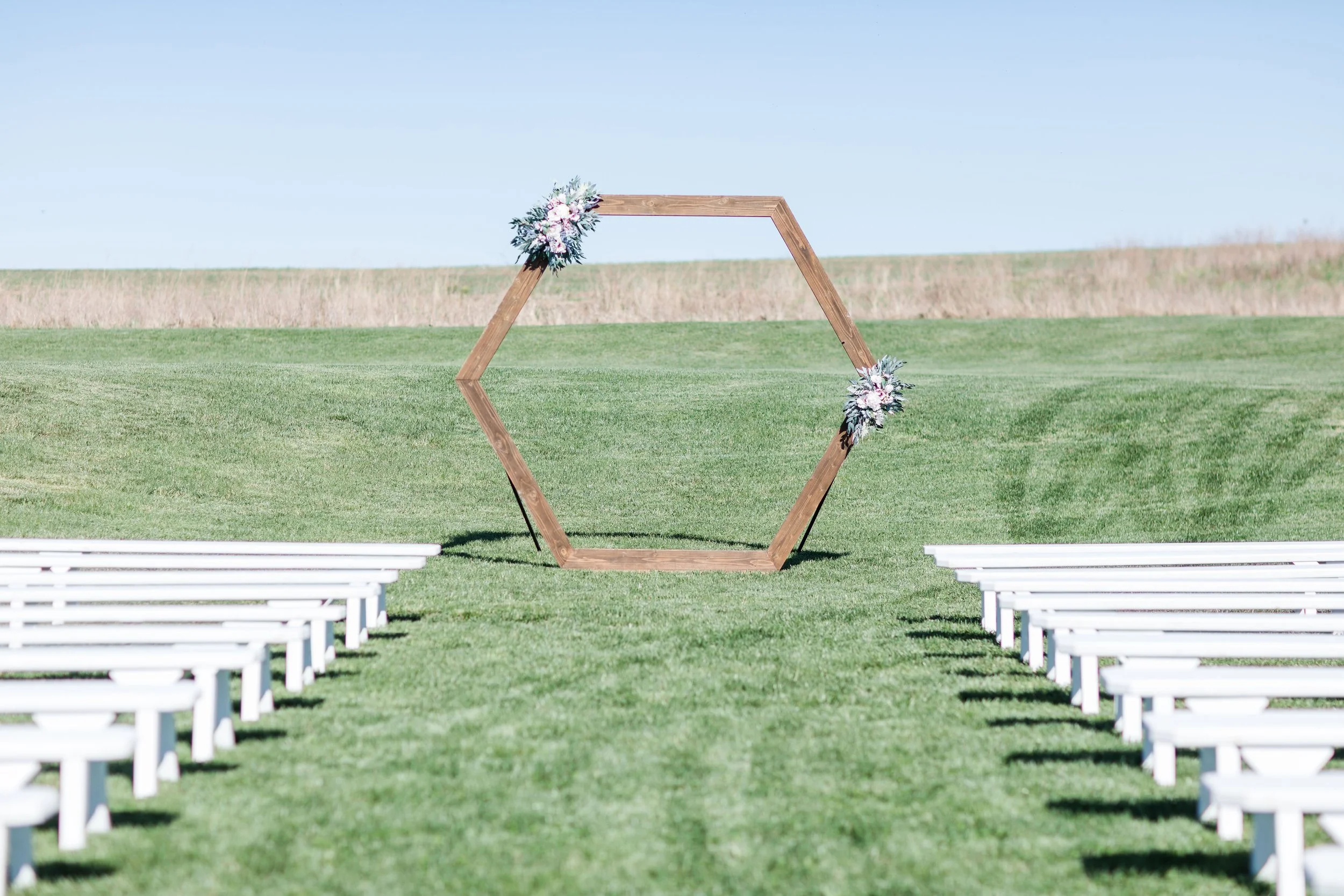 Outdoor ceremony space in Ste. Genevieve County, Missouri, just outside of St. Louis.