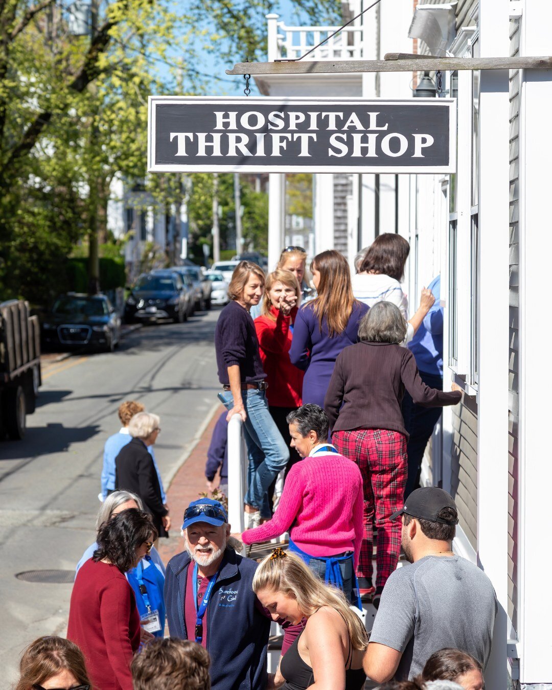 The Hospital Thrift Shop is back again! 🛍 The store reopened Monday morning for its 94th year in business supporting @ackhospital. A sizable crowd lined up along India Street for what has become a popular springtime tradition looked forward to by is