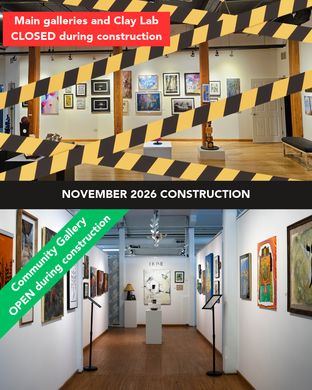 Main Galleries and First Floor Closed for Construction