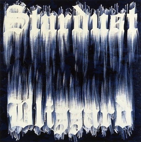 Gary Simmons, Stardust, Blizzard , 2006, Oil on canvas, 54 x 54 inches