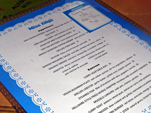 Le menu: pretty damn legit