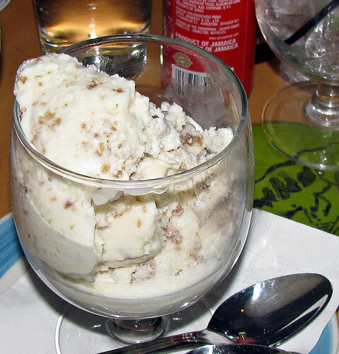 Homemade 'Grape Nuts (the cereal, people!)' Ice Cream: as odd as this flavor sounded, I simply could not pass up ordering it for the table. And, believe it or not, all three of us enjoyed what tasted similar to a bowl of sugared Grape Nuts Cereal th…
