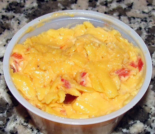 Take-out from Hill Country Chicken: fauxmento cheese