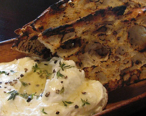 Brunch at Locanda Verde: Sheep's Milk Ricotta (appetizer)