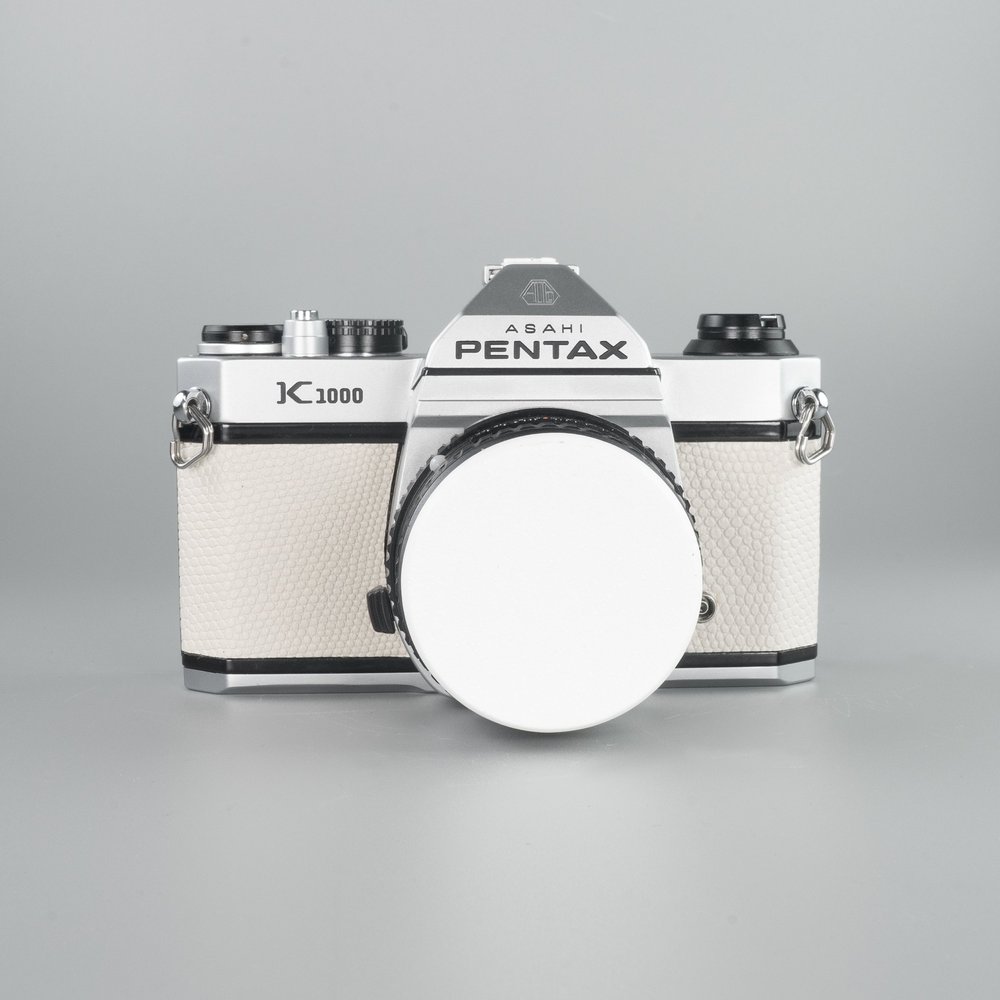 Film Pentax K1000 New Pentax K1000 35mm SLR Film Camera Cream