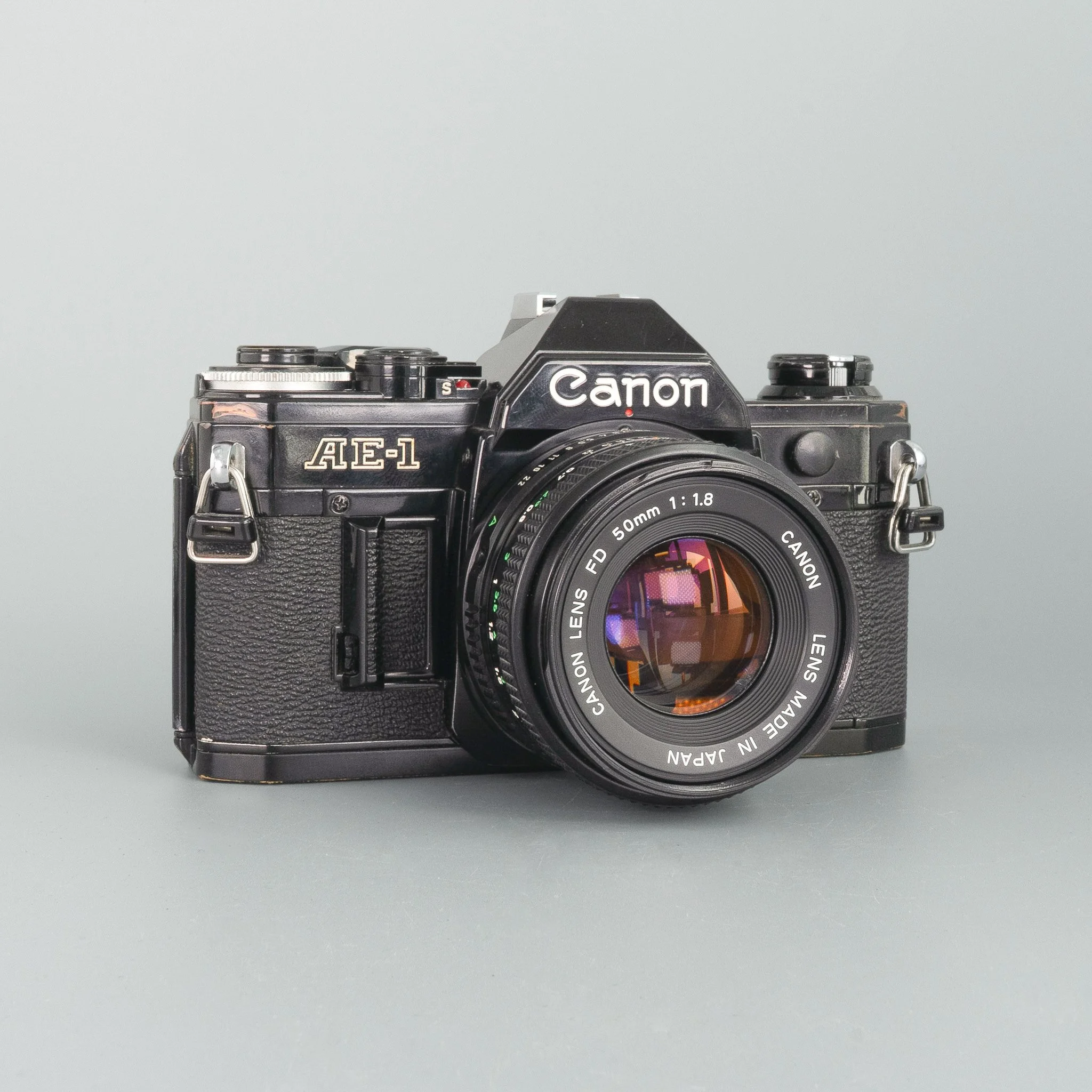 Canon AE-1 Black 35mm SLR Film Camera refurbished analogue photography Buy now pay later Clearpay Klarna affordable vintage reusable best film camera West Yorkshire Cameras