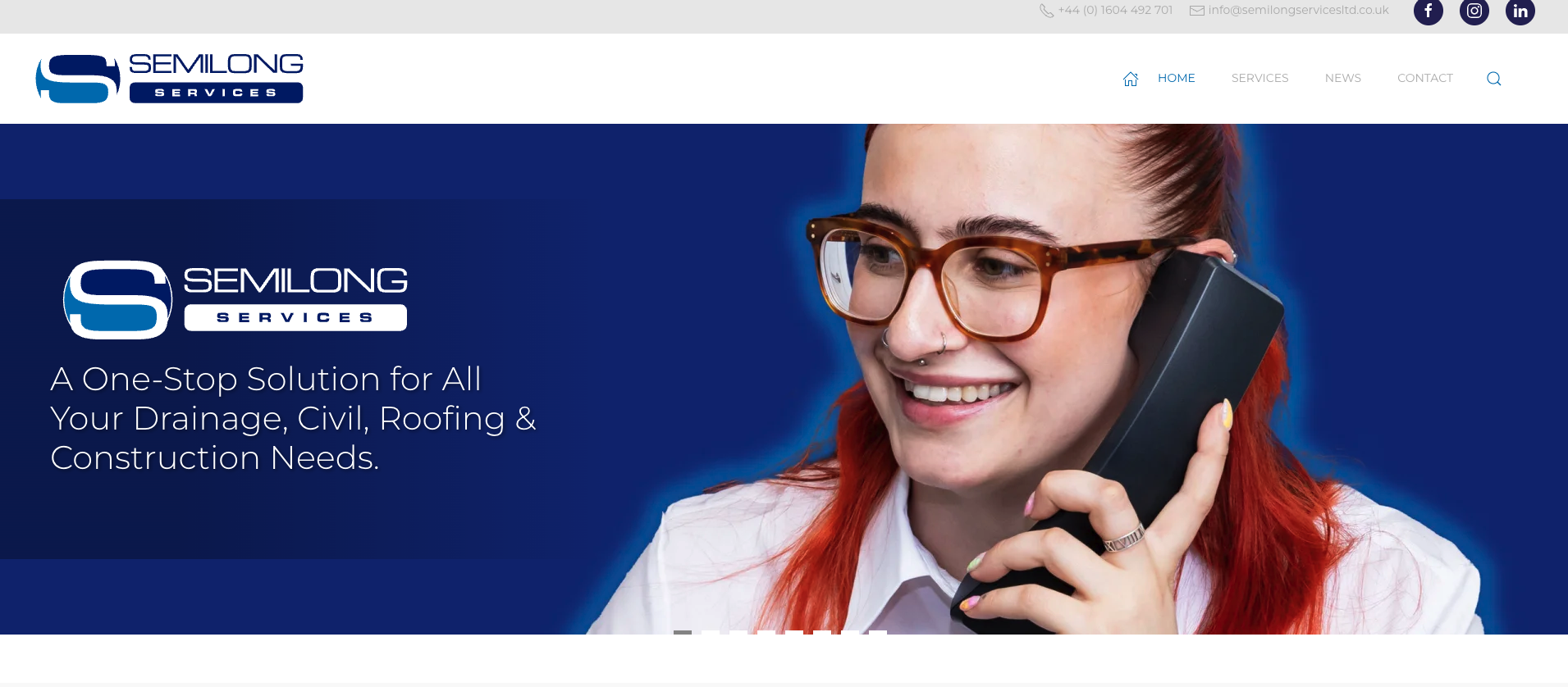 Example page for Semi Long Services website made by Enjoy.Creative. Shot by Leila Coker at Perfect Captures Photography Northampton.