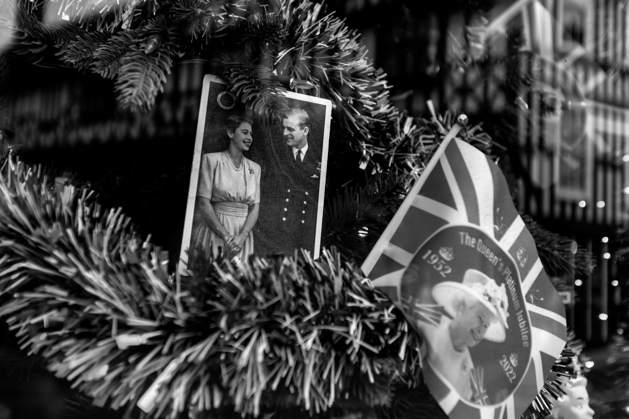 Window Display of the Queens Platinum Jubilee.