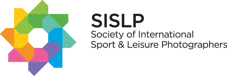 SISLP logo with colorful geometric pattern and text "Society of International Sport & Leisure Photographers."