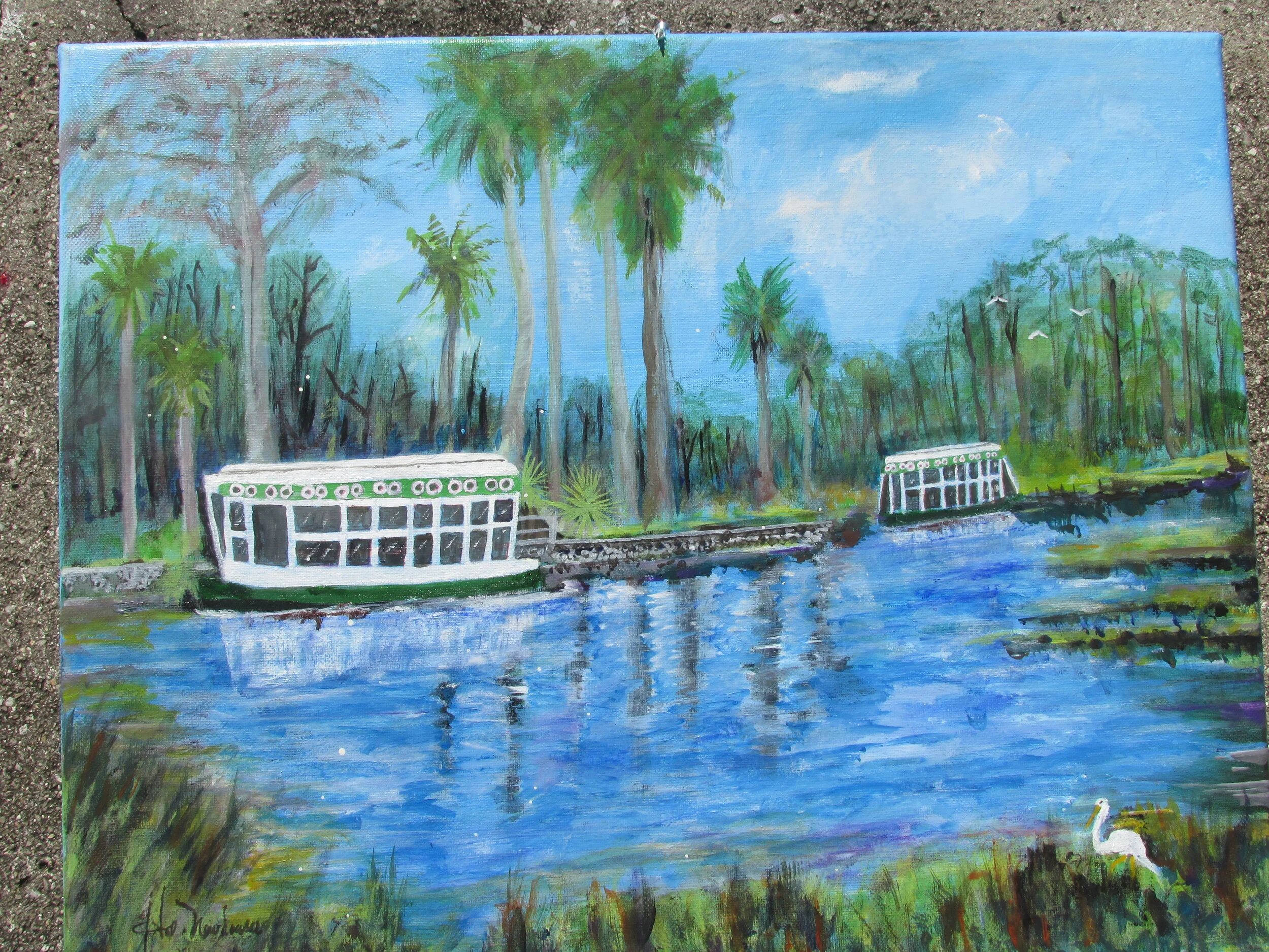 Glass Bottom Boat, Silver Springs, Fl    Acrylic.JPG