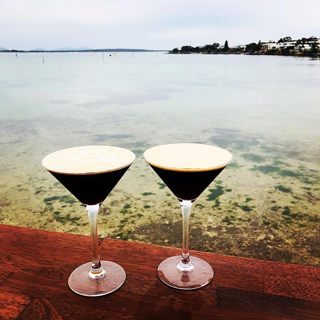 Espresso Martini&rsquo;s with the best view in Coffin Bay.  Enjoy sitting at the waters edge after the Oyster Farm Tour, sipping on these!  Sunday&rsquo;s done right!