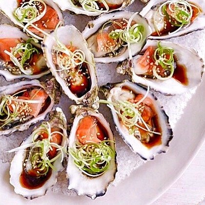 How do you like your oysters?  This is one of our most popular oyster flavours, we call it Japanese!  It&rsquo;s simple to make, and delicious! 
Add a piece of pickled ginger to each oyster, a sprinkle of toasted sesame seeds, and garnish with finely