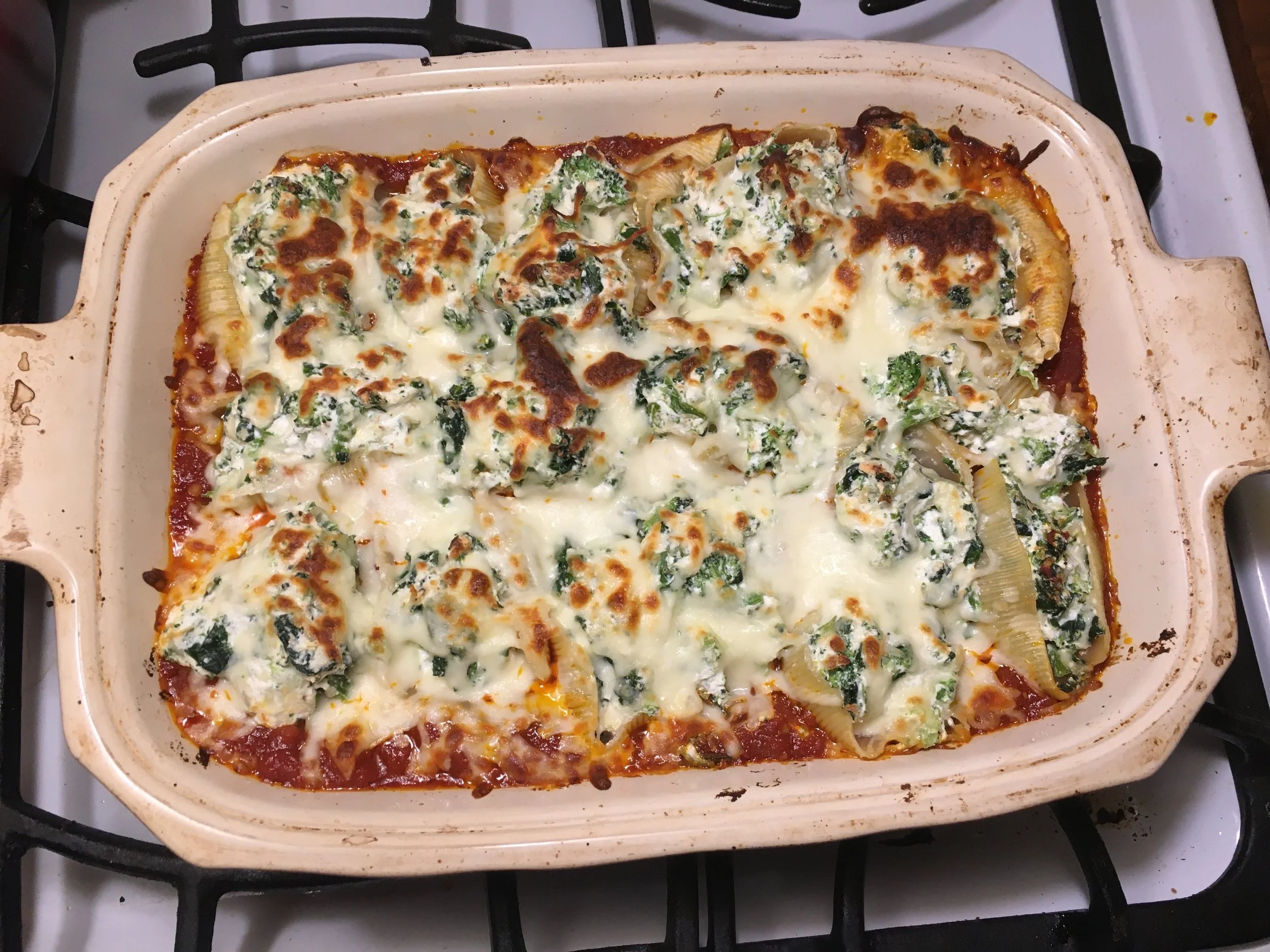 Stuffed shells and everything is going to be OK