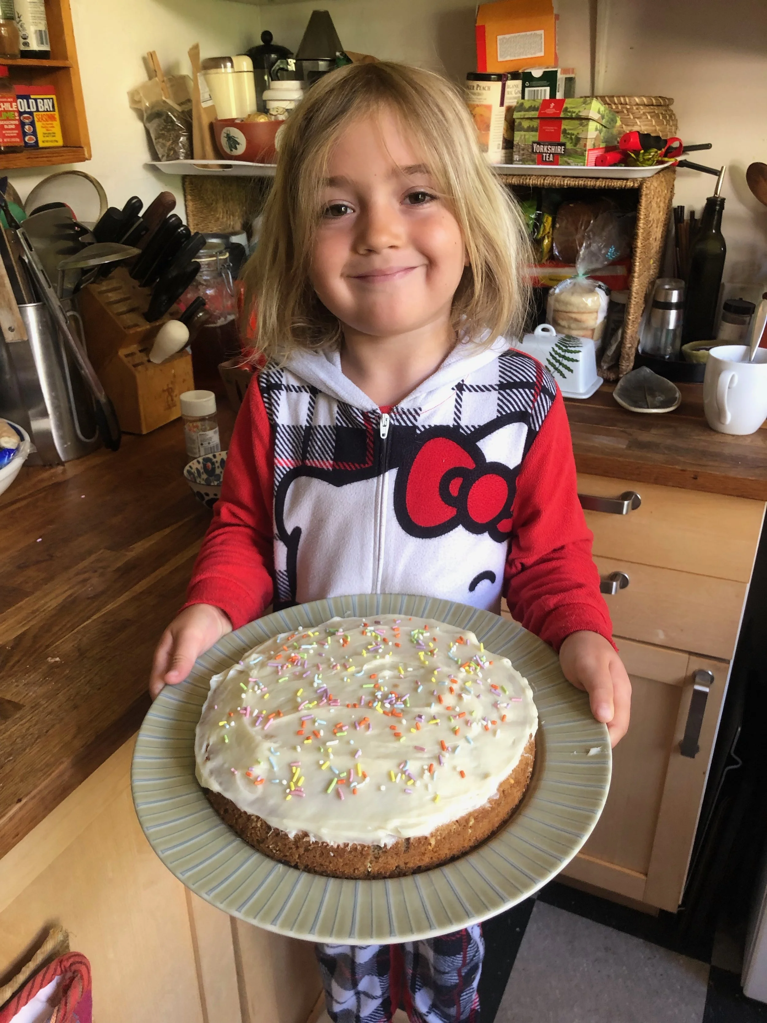 No Butter/No Eggs Cake and Things I've Learned: Baby Turns 5 Edition