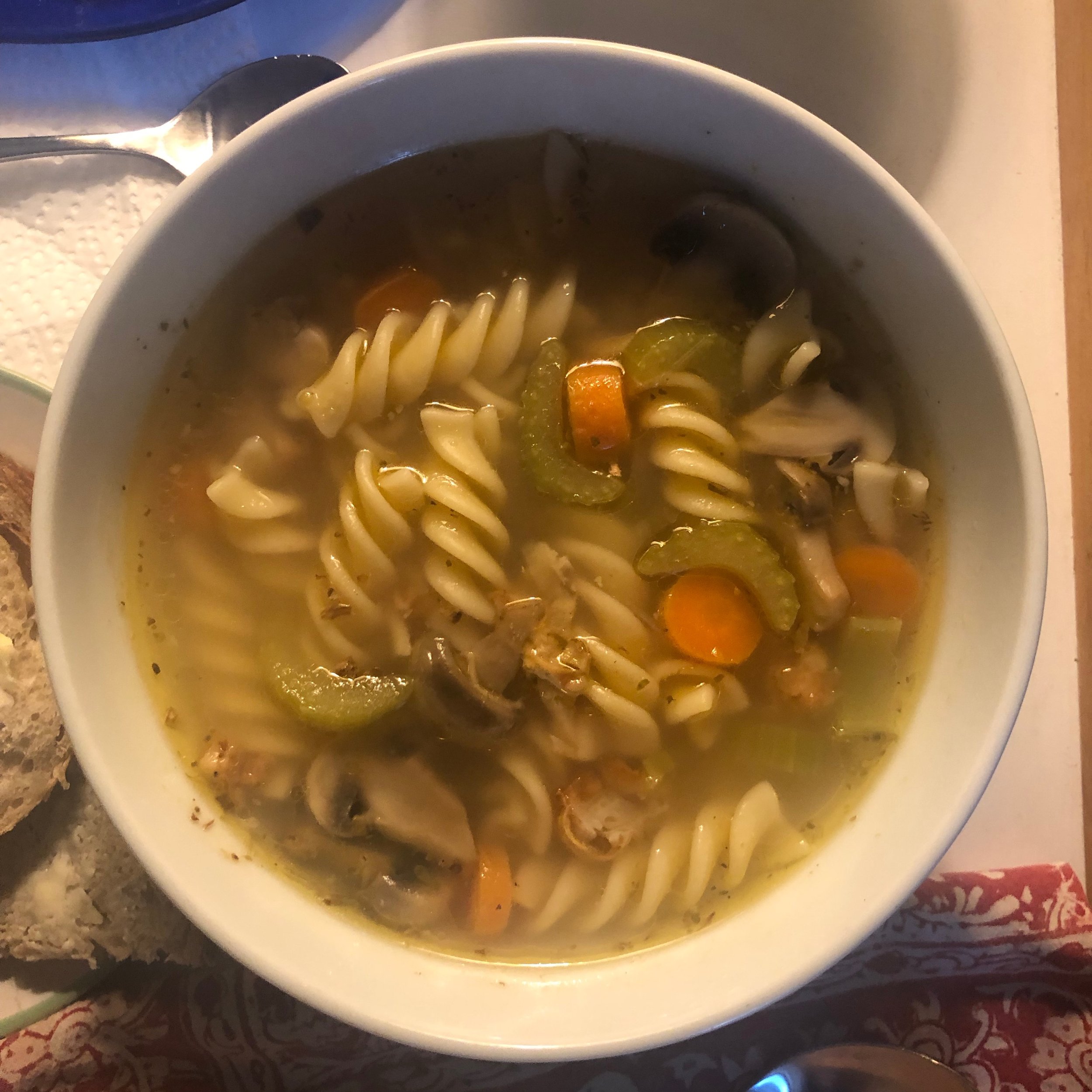 Chicken noodle soup and rising from the ashes