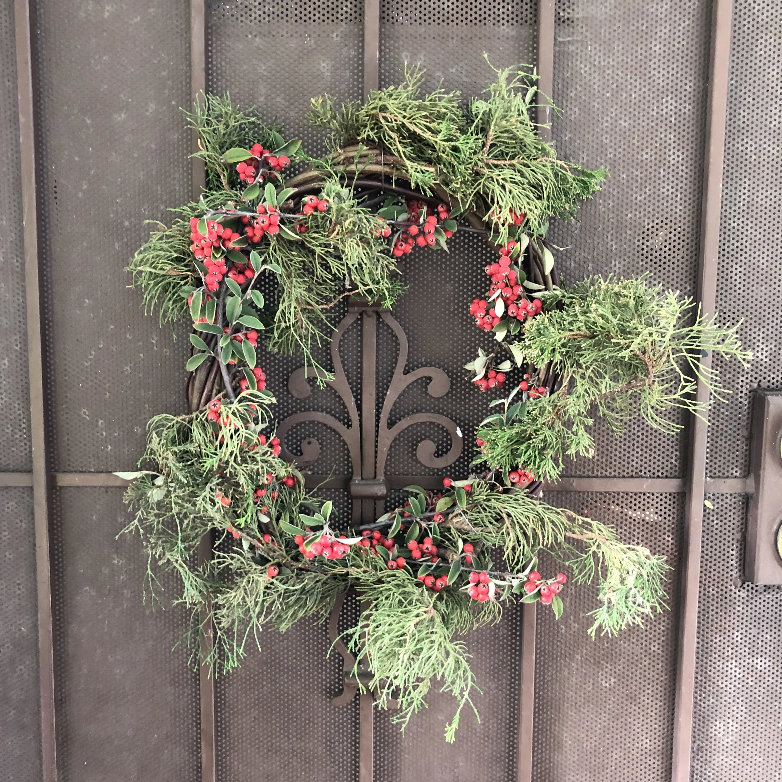 Holiday wreath and apparently it's 2024