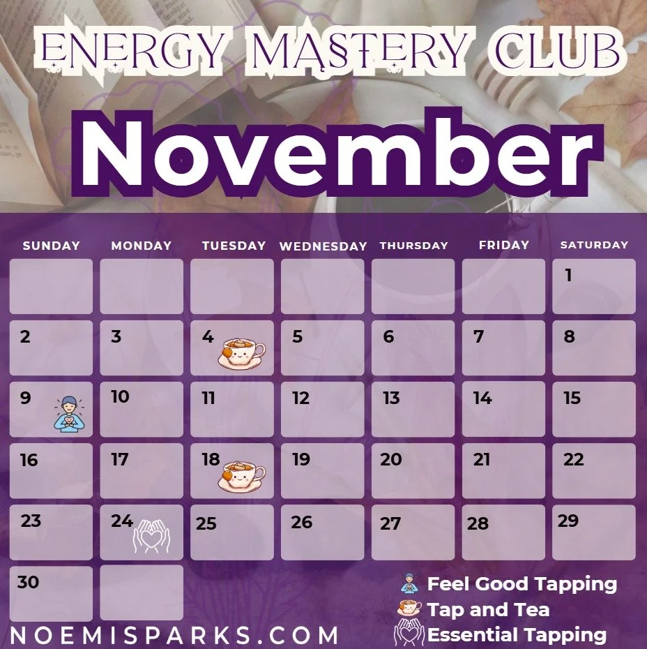 Welcome, November, you sweet time of harvest, gathering, and a gentle pause before Winter officially arrives&hellip;
I'm excited to share a new offering this month - Essential Tapping!

Essential Tapping is a 60-minute online EFT Tapping circle with 