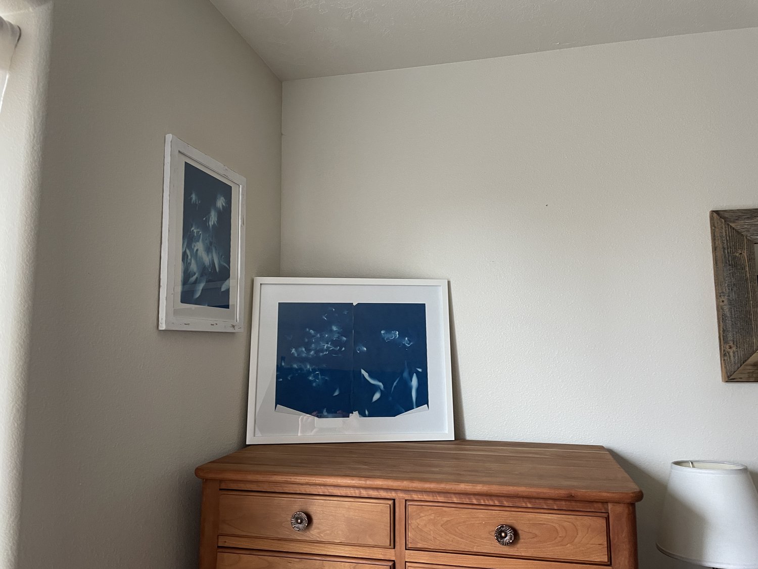 Blowing in the Wind Double Cyanotype (Framed) — Yael Wolfe