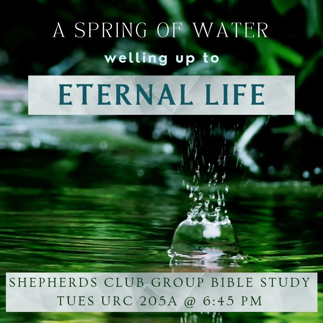 Every earthly source of happiness becomes drained out over time, but Jesus is different - when you go to Him for water, the joy He gives wells up within you exponentially, bringing you to eternal life. Feeling empty inside? Join us for group Bible st