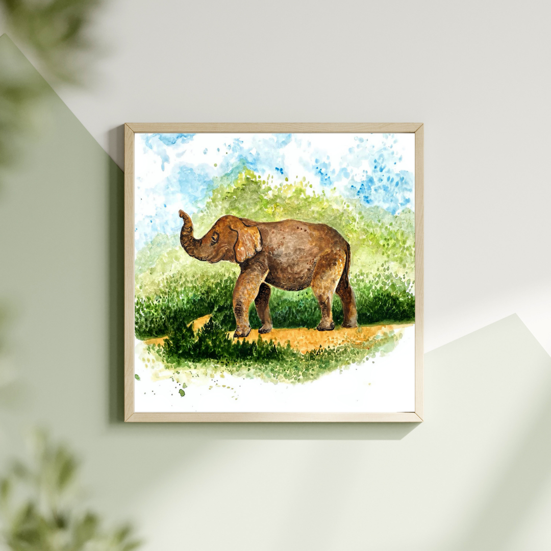 Elephant Mom framed green wall.png