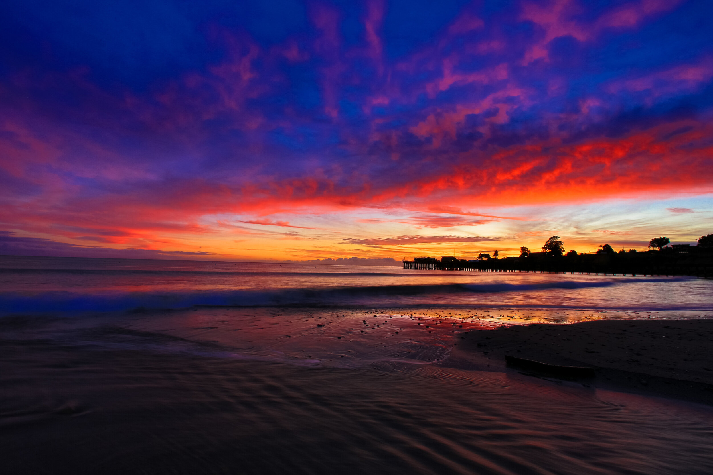 Capitola Beach Sunset - Fine Art Metal Print