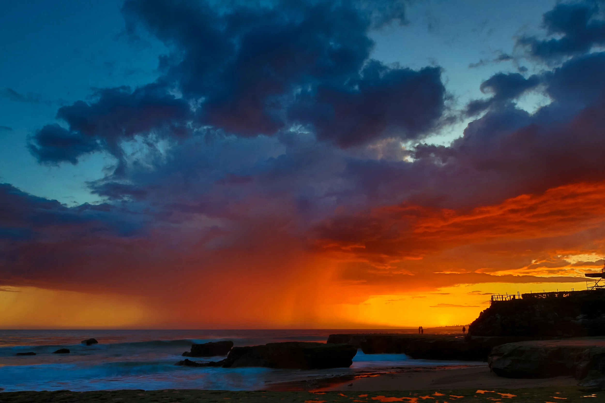 Sunset Rain - Fine Art Metal Print