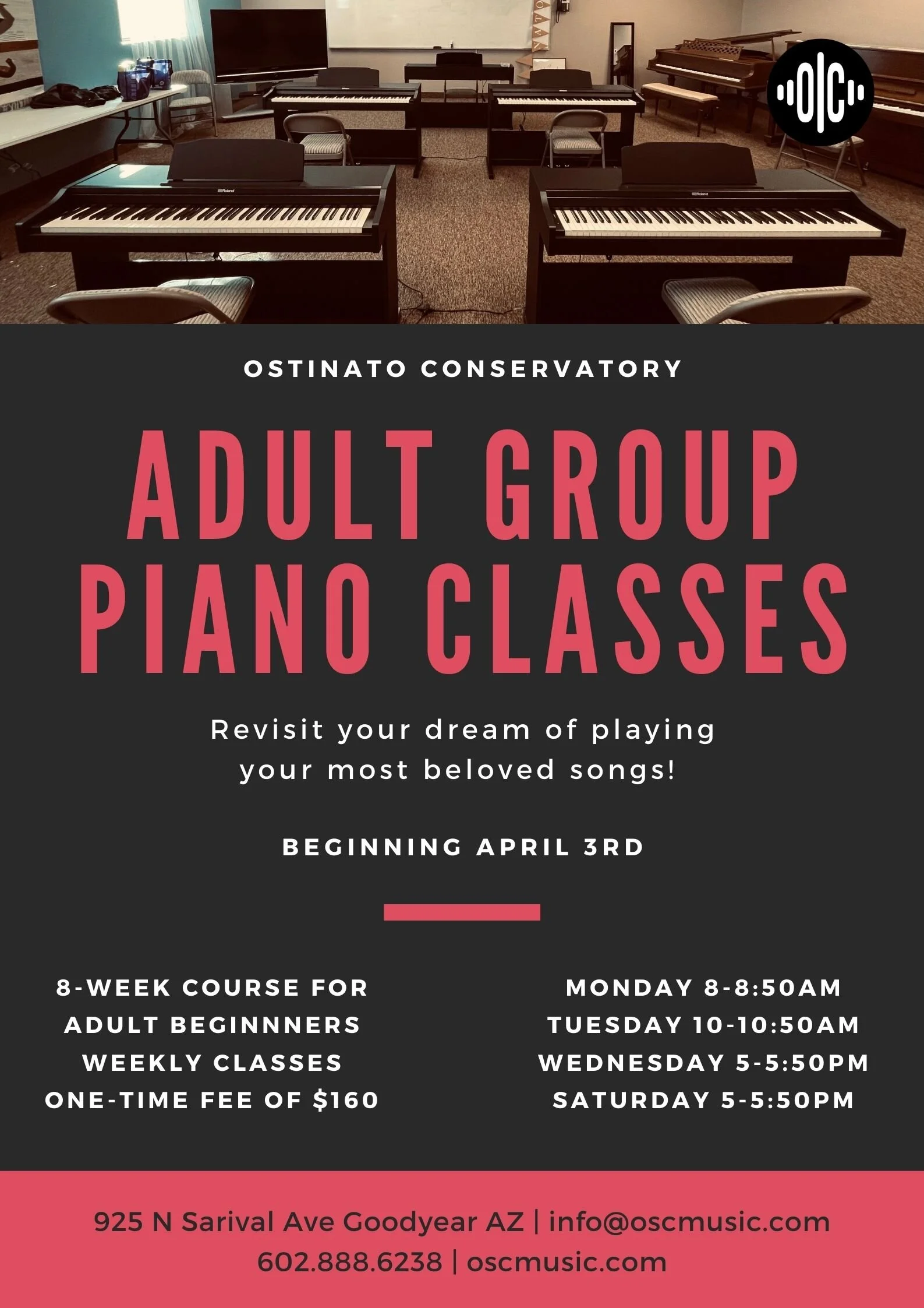 Adult Piano Group Classes are here!!