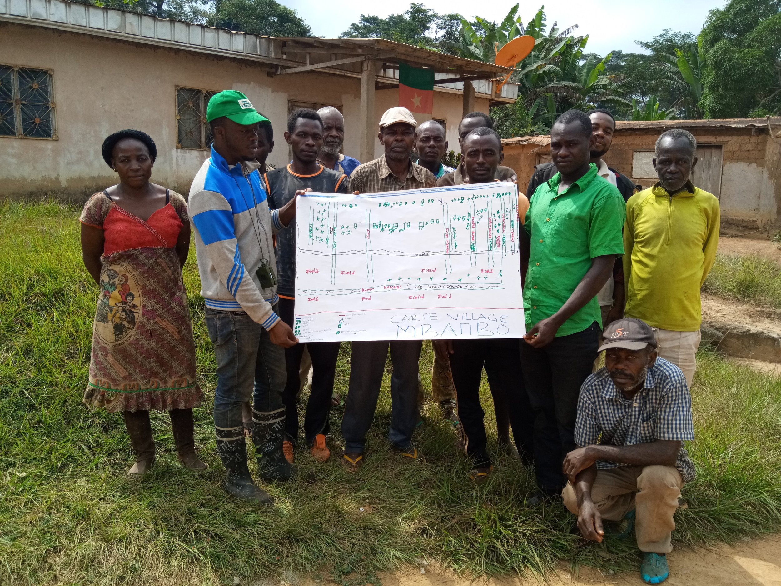 Community members in Mbambo village presenting the sketch map of the village 1.jpeg