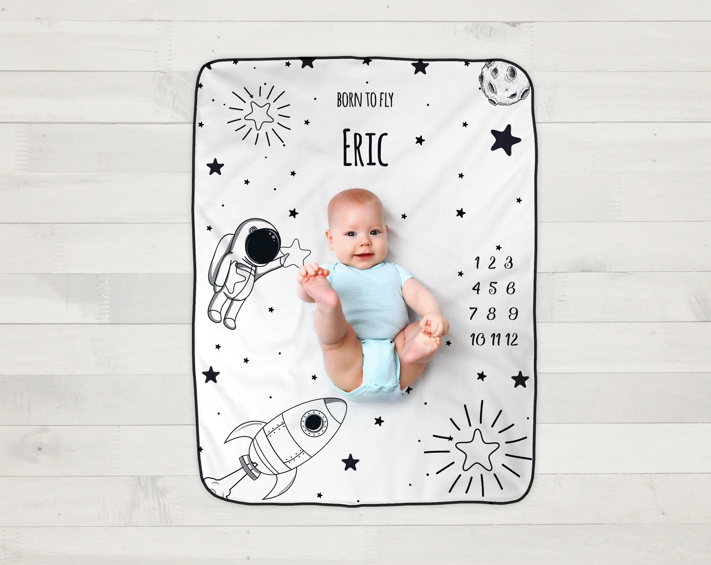 personalised organic cotton baby blankets