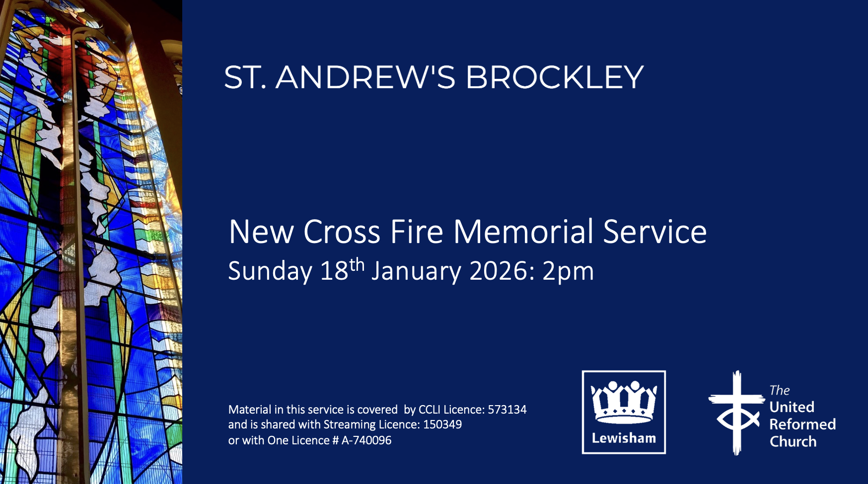 New Cross Fire 45th Anniversary service
