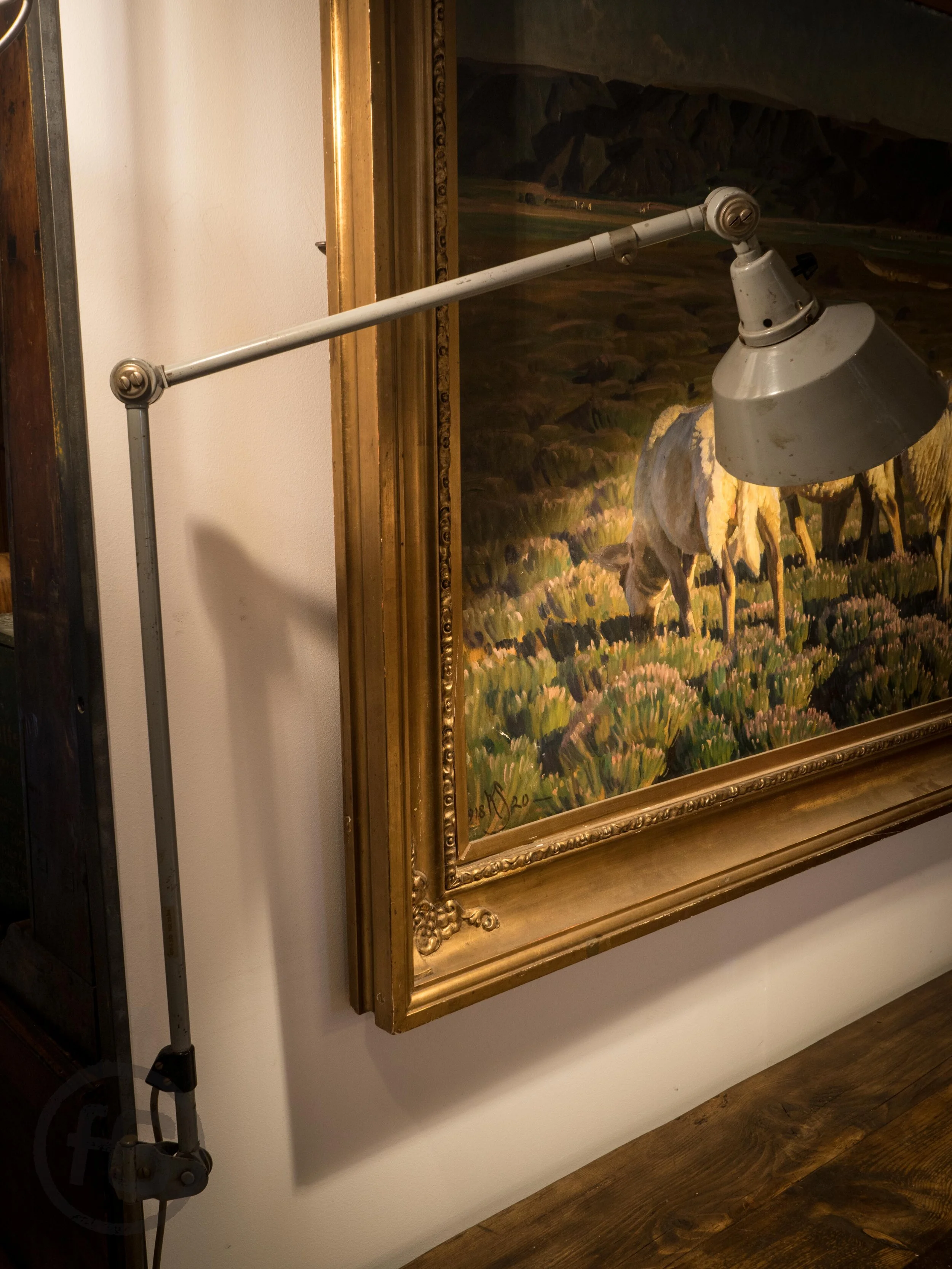 Gelenkarmleuchte MIDGARD DDR grau