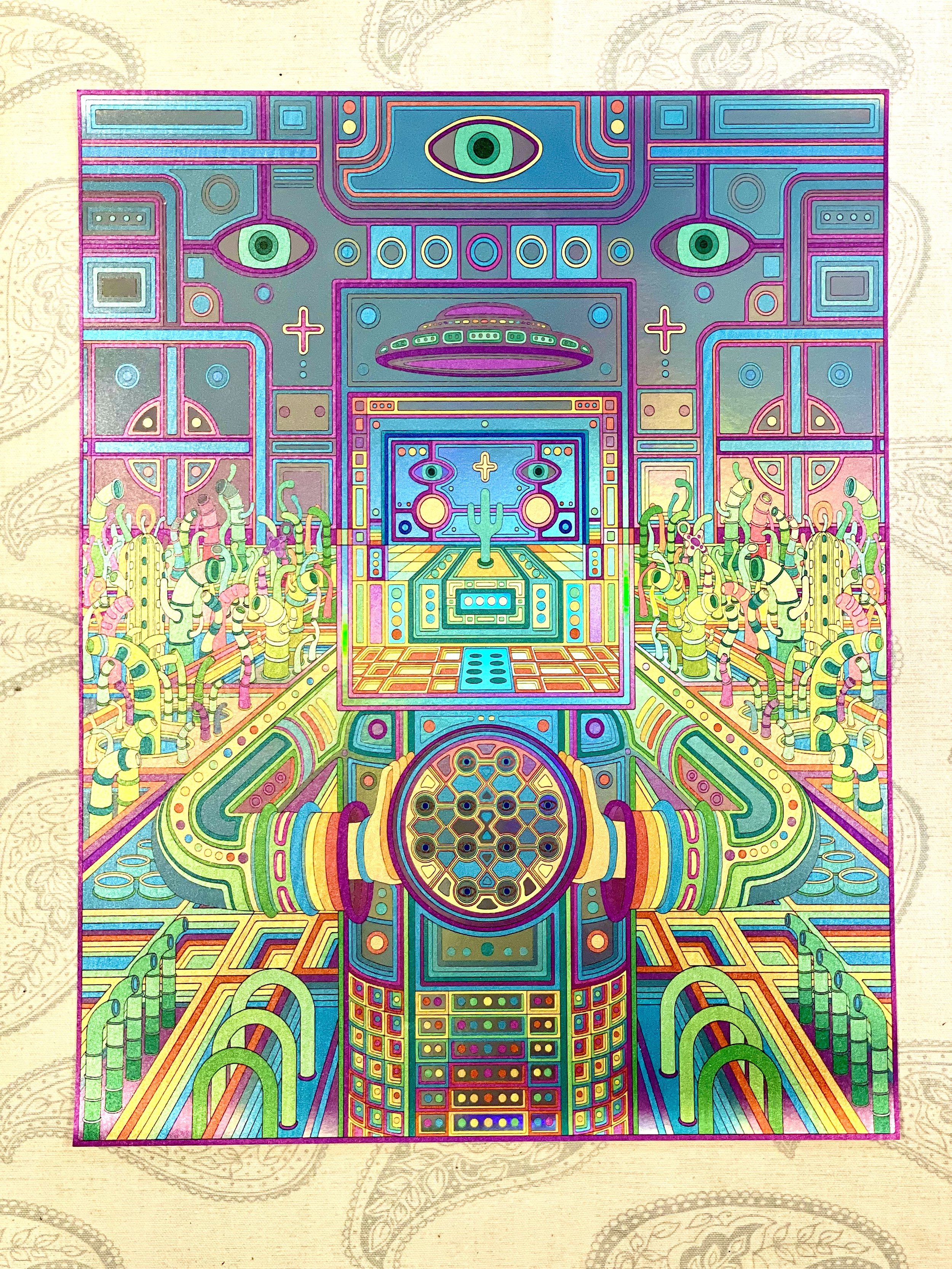 The Cactus Man Holographic Print