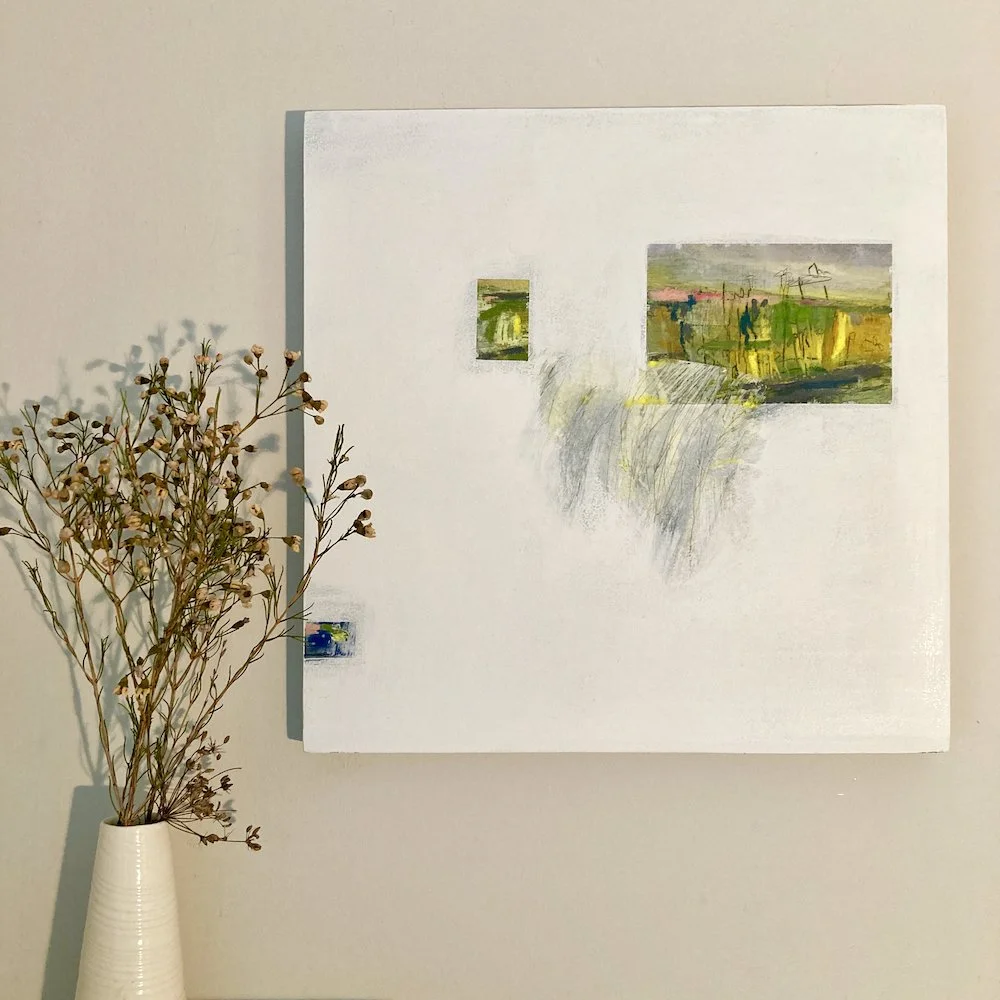 'Only The Best' is a mixed media abstract landscape painting by Surrey Hills artist Joanne Olney