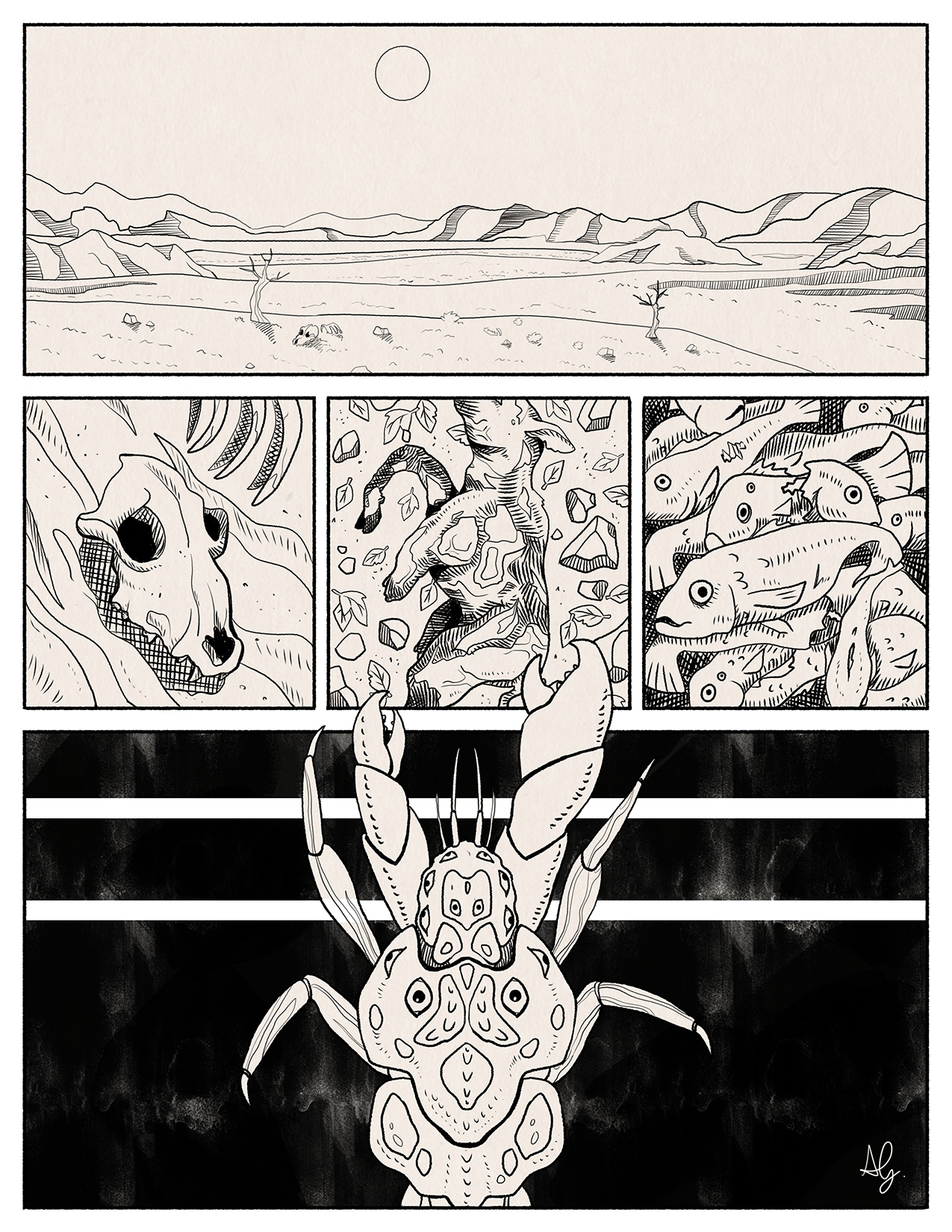 Comic for short story "Azul"