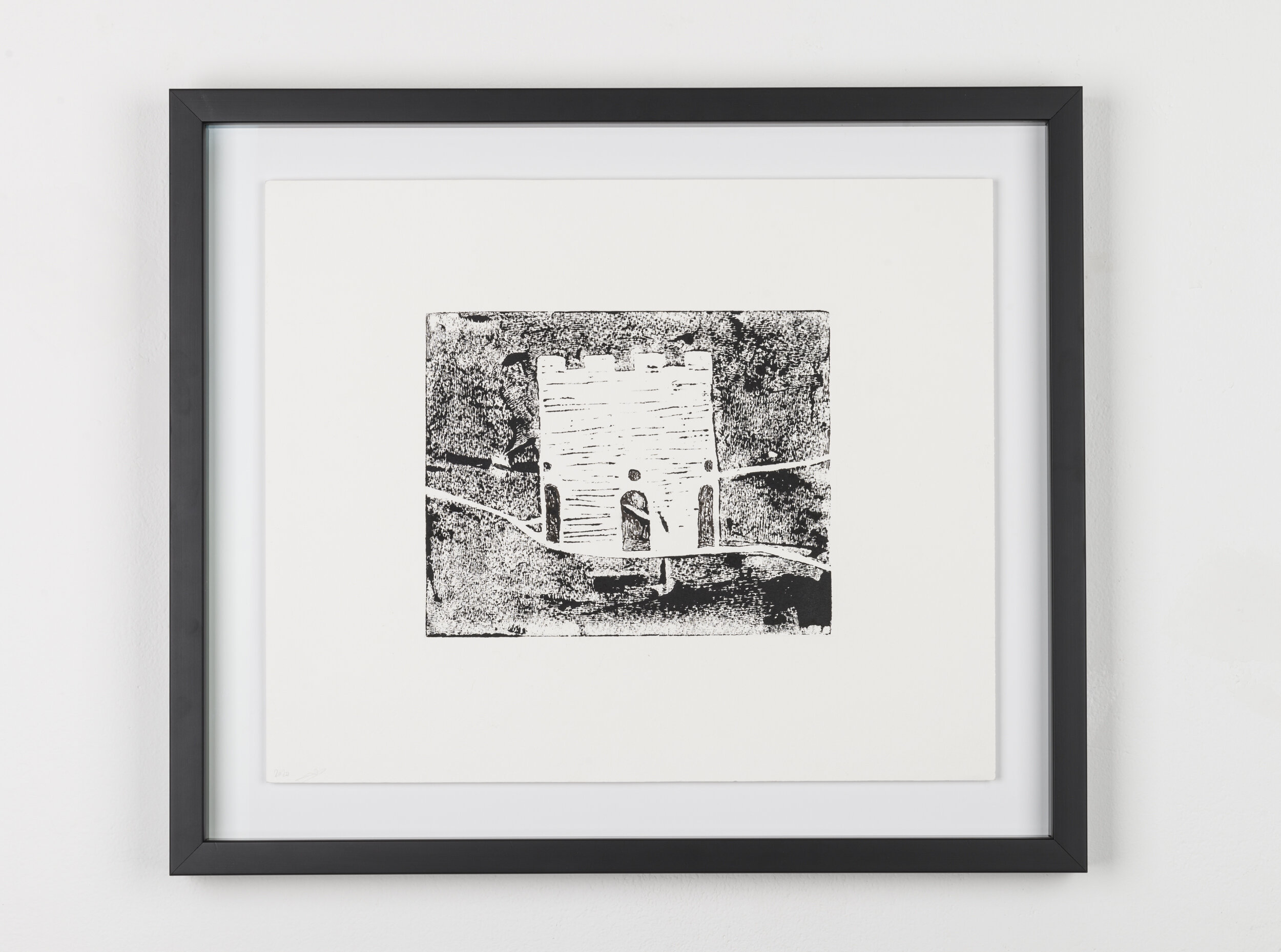 Untitled, wood print on paper (300g), 56x47 cm, 2020. Photo credit: Doron Oved