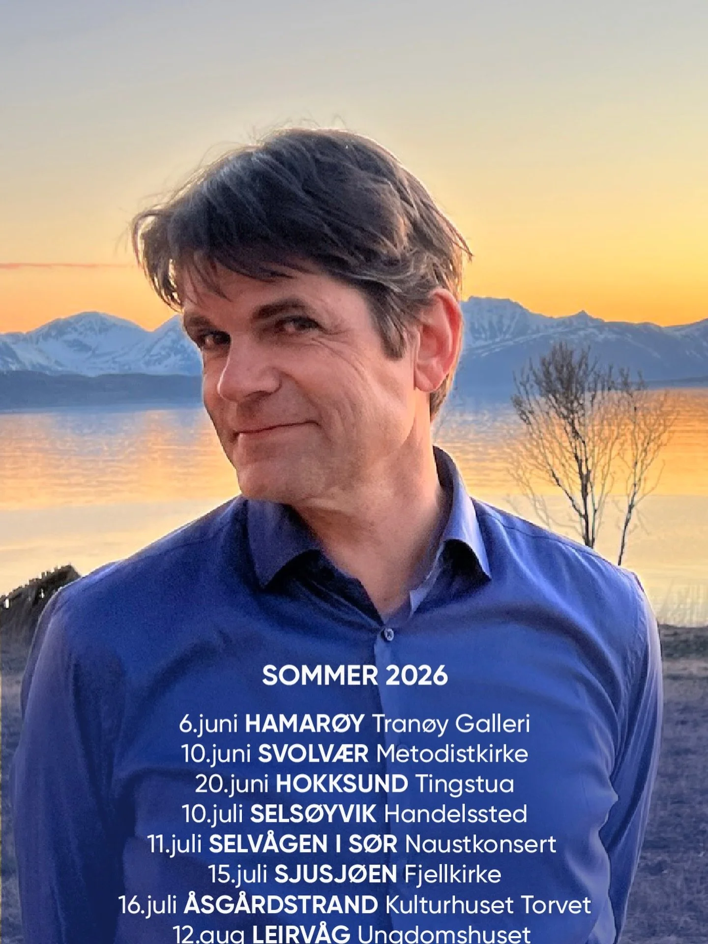 Kj&aelig;re f&oslash;lgere, her er sommerens konserter. Velkommen der du m&aring;tte befinne deg🌞