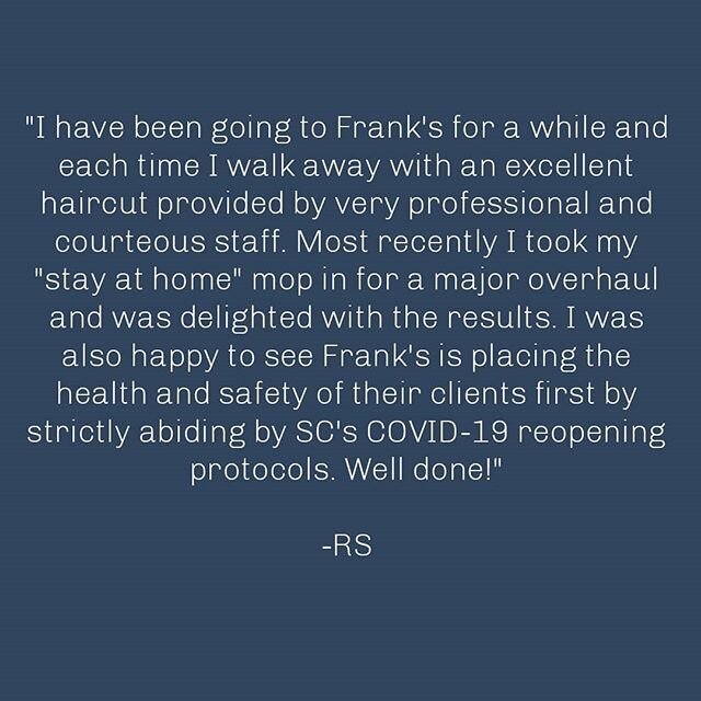 We work hard to make the Frank's experience second to none, thank you for your support.