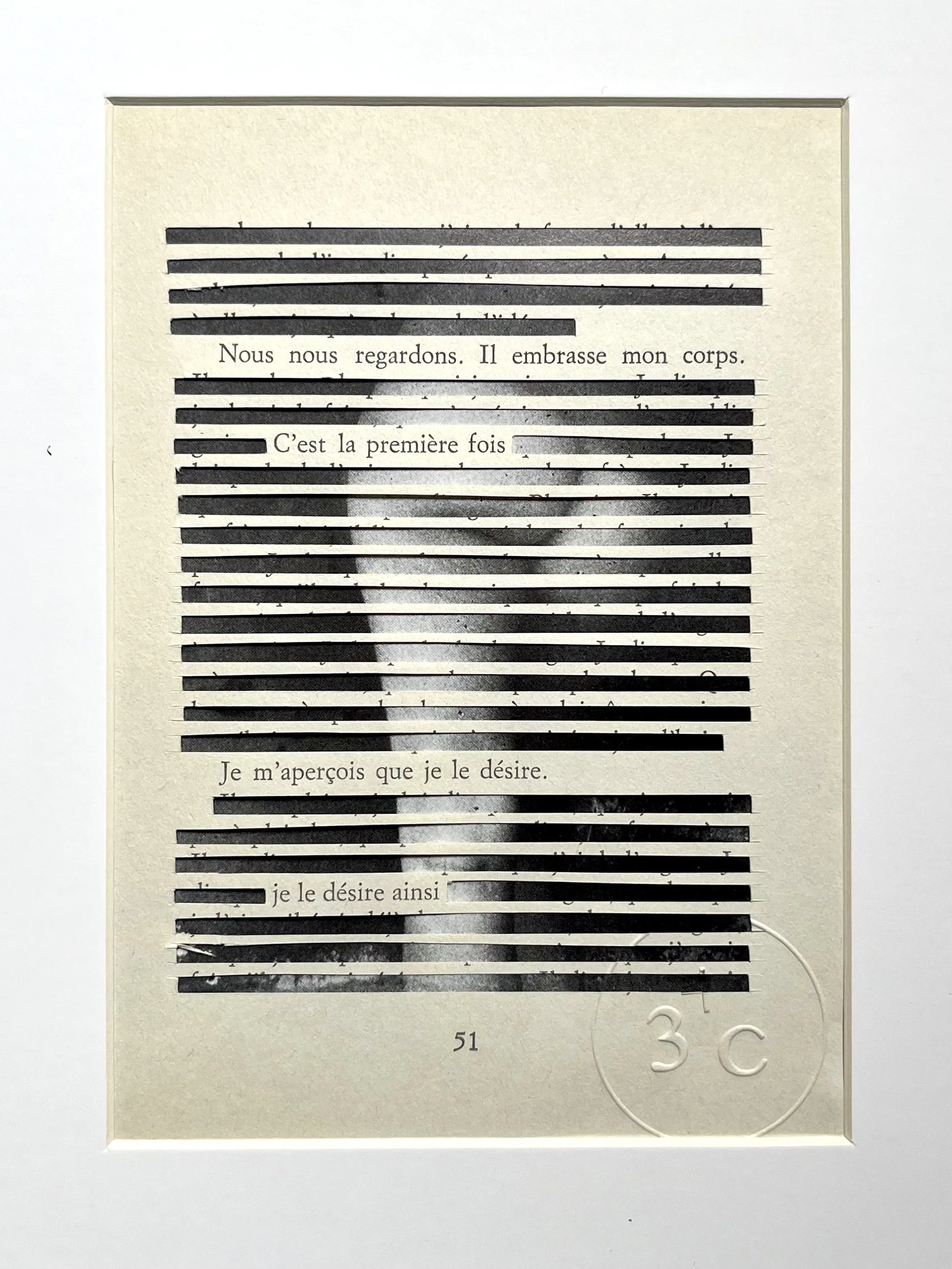 Caviardage collage original #13 / 3+C