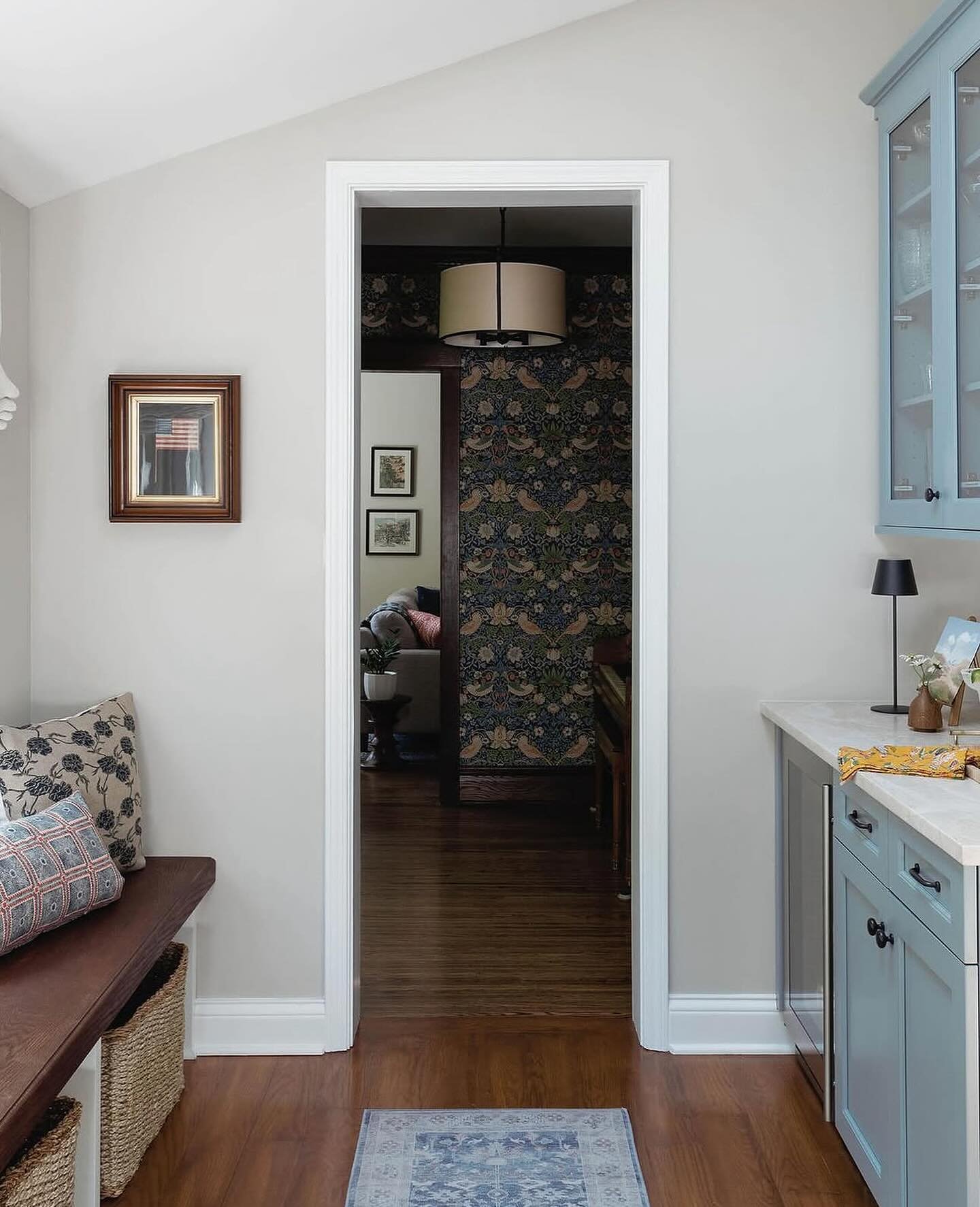 That&rsquo;s a wrap on summer 2026! We&rsquo;re ready for fall and excited for the new projects in the works.

Design: @interiorbloomsdesign 
📷: @courtneyfitzpatrickfilms 

mudroom bench pillows, vintage flag, enduring interiors, seasonless style, M