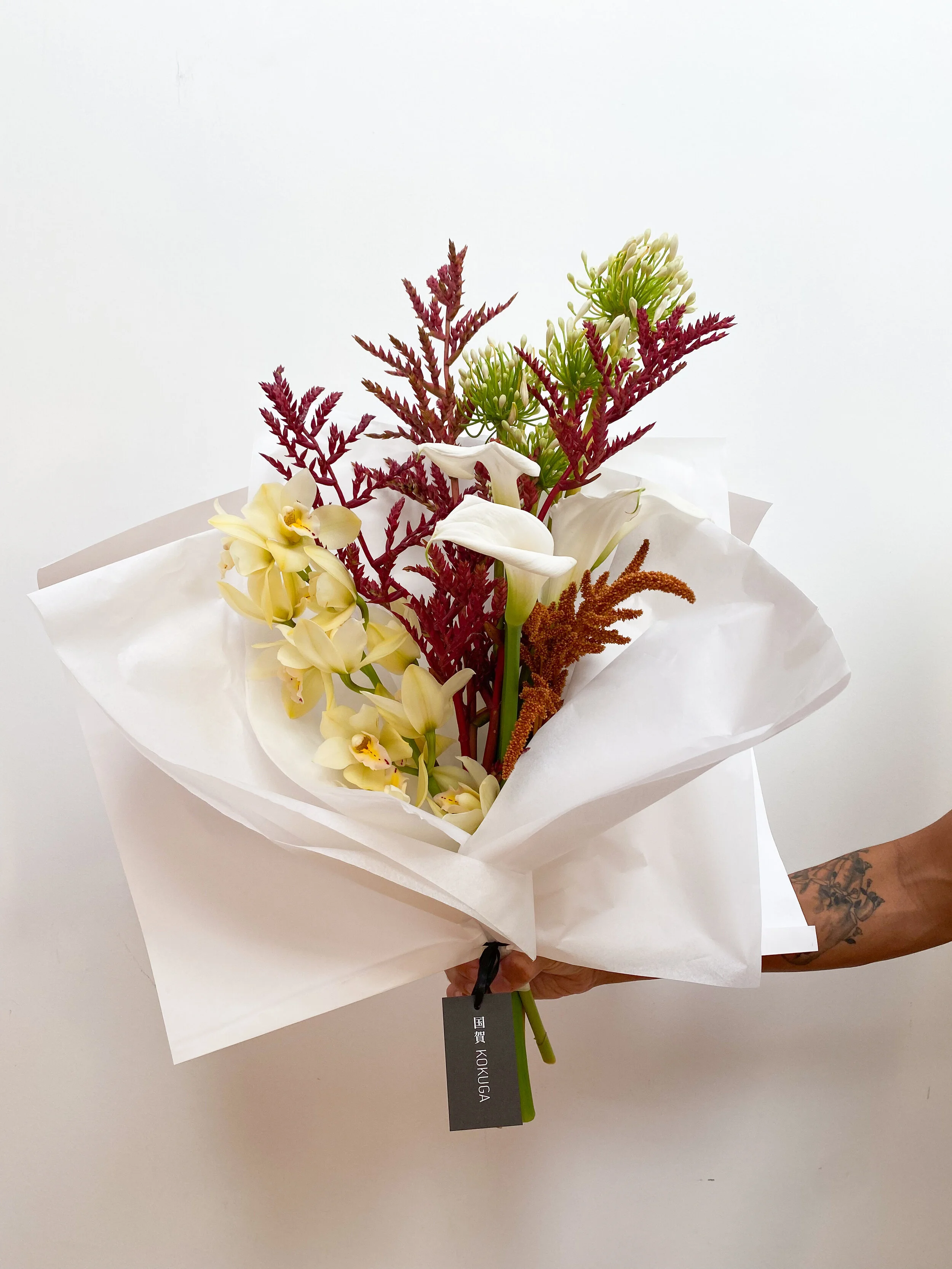 Colourful floral bouquet with fresh flowers
